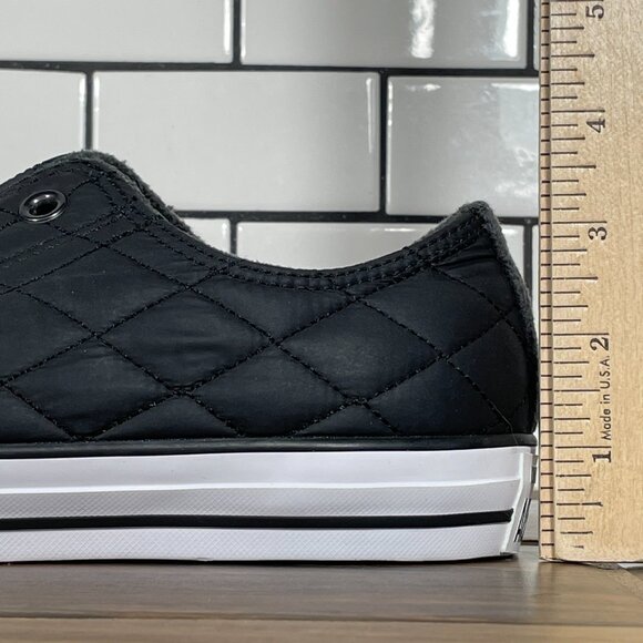 Converse Chuck Taylor All Star OX Womens Size 11.5 Shoes Black Quilted Sneaker - Picture 10 of 13